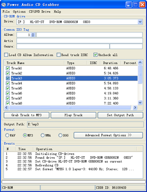 Screenshot of Power Audio CD Grabber
