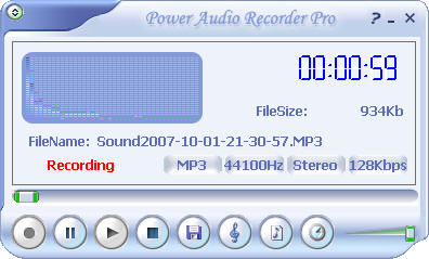 Power Audio Recorder Pro 2.00 screenshot